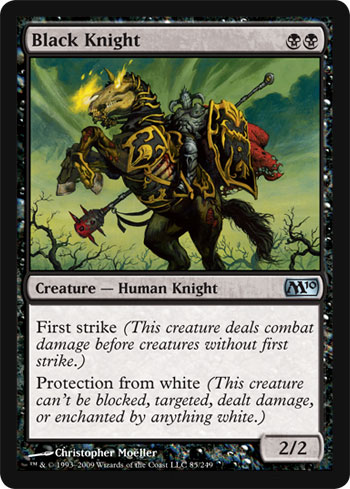 Magic the Gathering's Black Knight as seen for Magic 2010