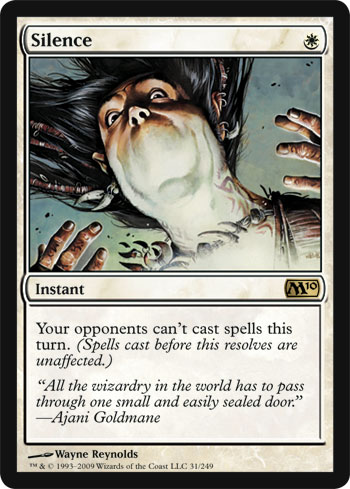 Magic the Gathering's Silence as seen for Magic 2010