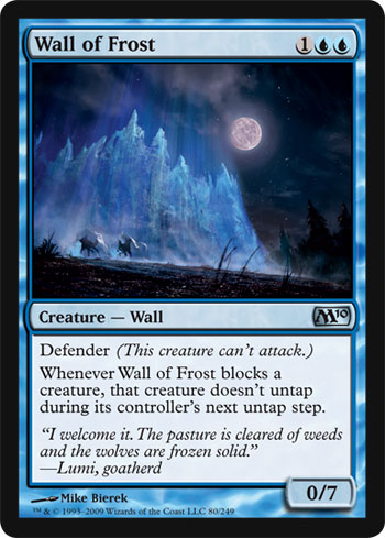 Magic the Gathering's Wall of Frost as seen for Magic 2010