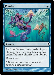 Painting Magic - Ponder - Original card Painting Magic - Ponder - Original card